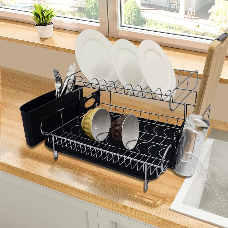 Detachable 2 Tier Dish Drying Rack