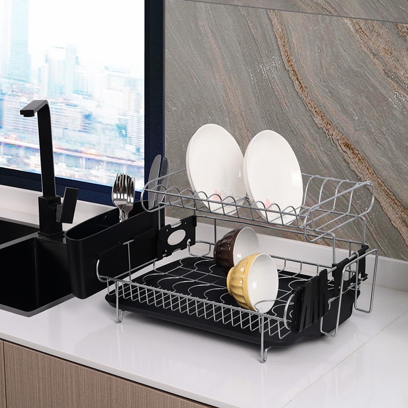 Detachable 2 Tier Dish Drying Rack