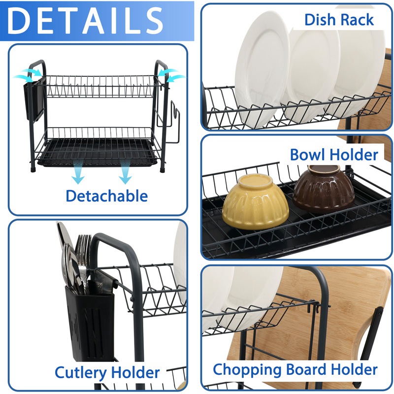 2 Tier Rust Proof Dish Rack