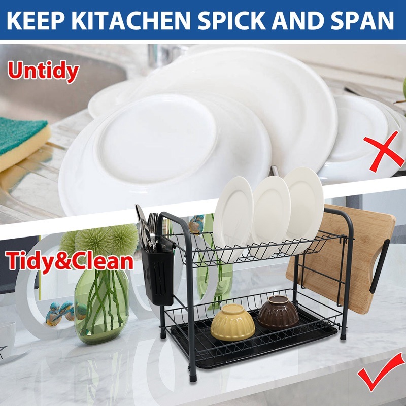 2 Tier Rust Proof Dish Rack