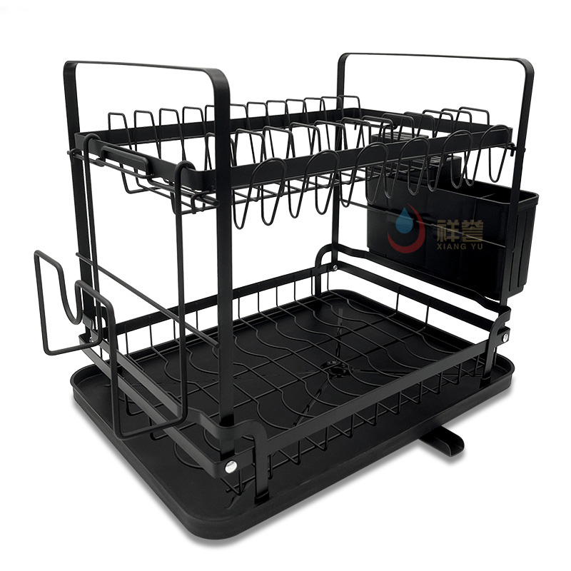 Foldable Iron 2 Tier Dish Rack