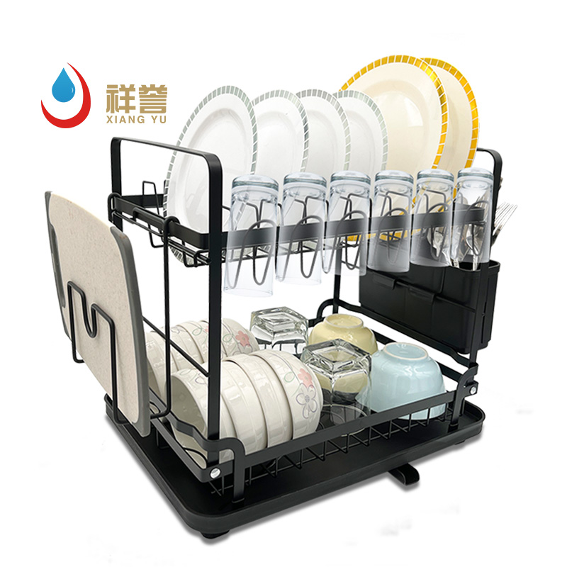 Foldable Iron 2 Tier Dish Rack