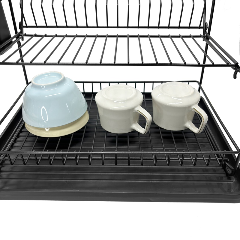 Modern Double Layer Iron Dish Drainer