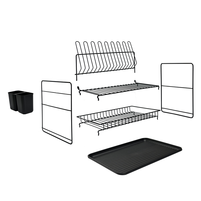 Modern Double Layer Iron Dish Drainer