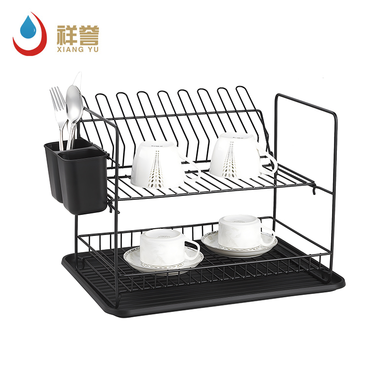 Modern Double Layer Iron Dish Drainer