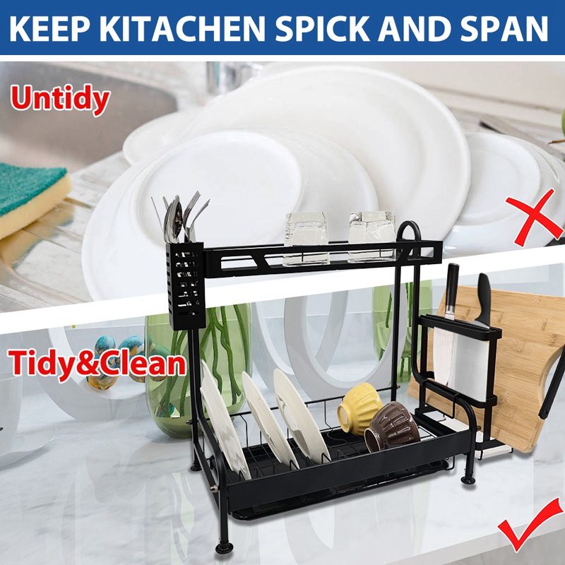 Kitchen Counter Large Iron Dish Rack