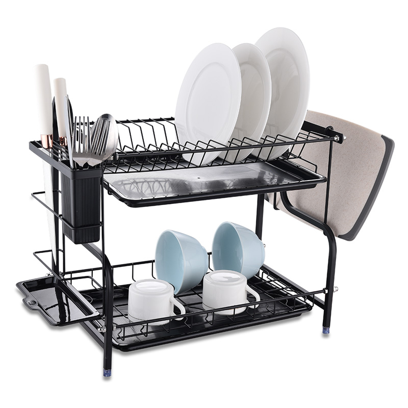 Kitchen Counter Small Plate Rack Organizer