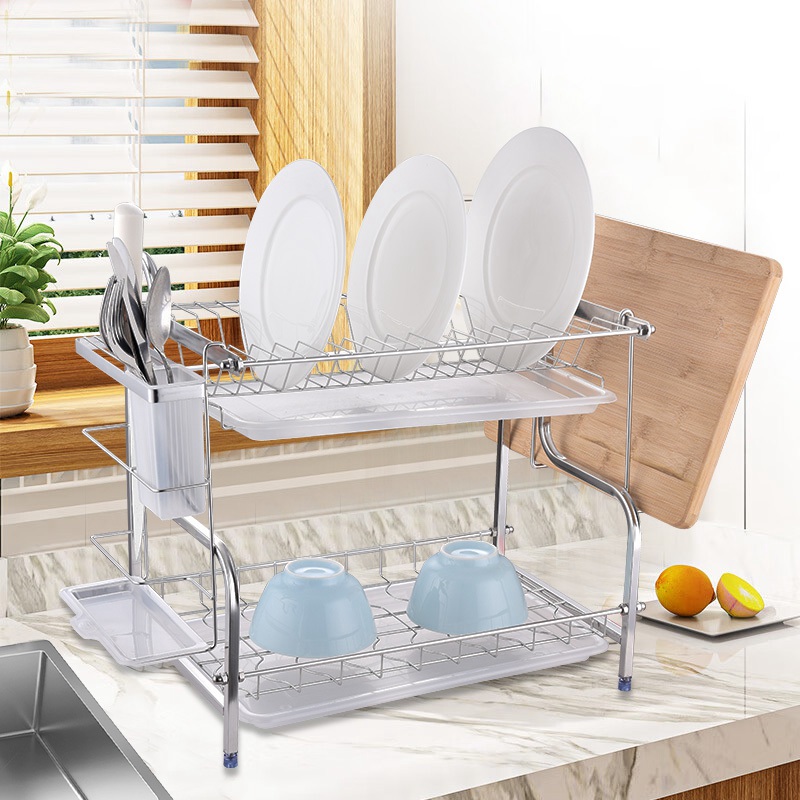 Kitchen Counter Small Plate Rack Organizer