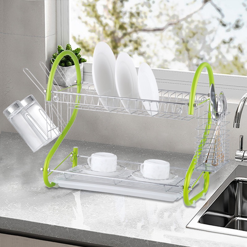 Double Layer Kitchen Cutlery Racks