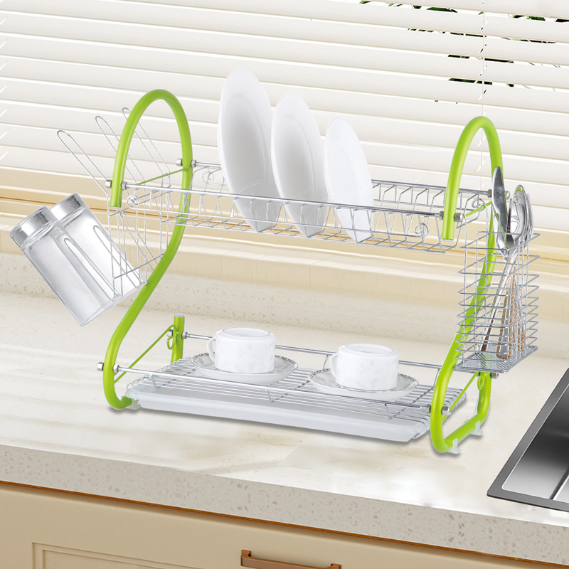 Double Layer Kitchen Cutlery Racks