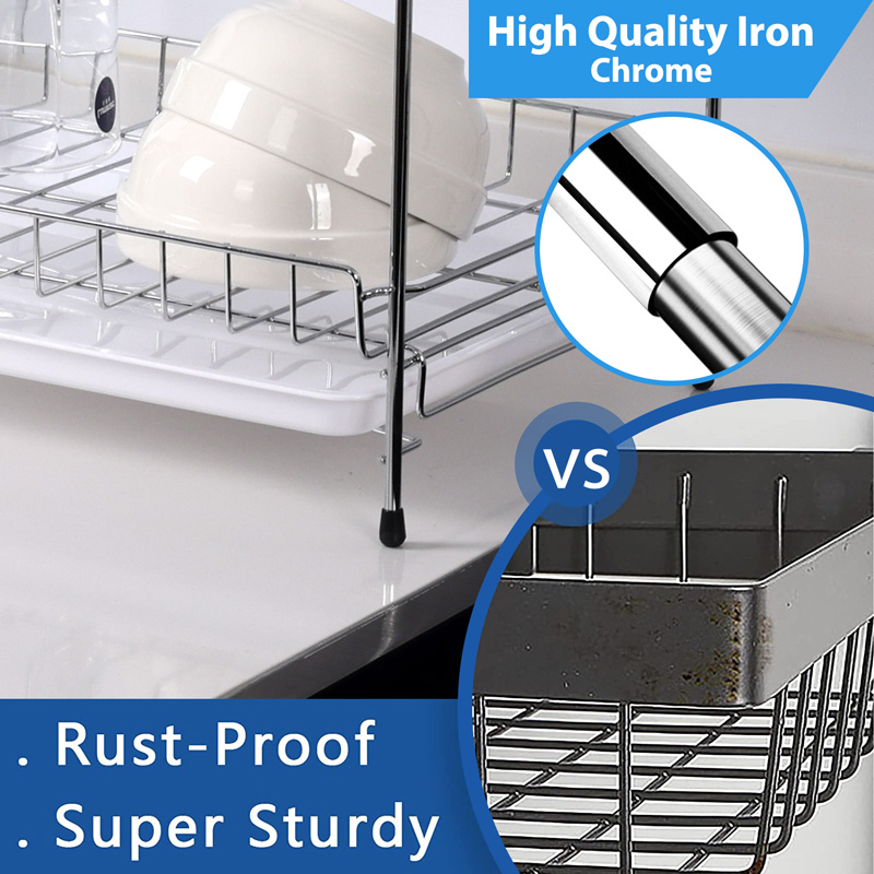 Iron Two Tier Dish Drying Rack