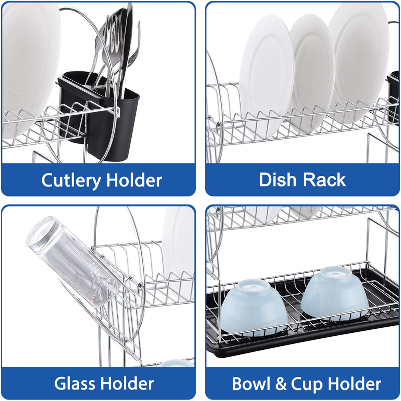 Kitchen 2 Tier Small Dish Racks