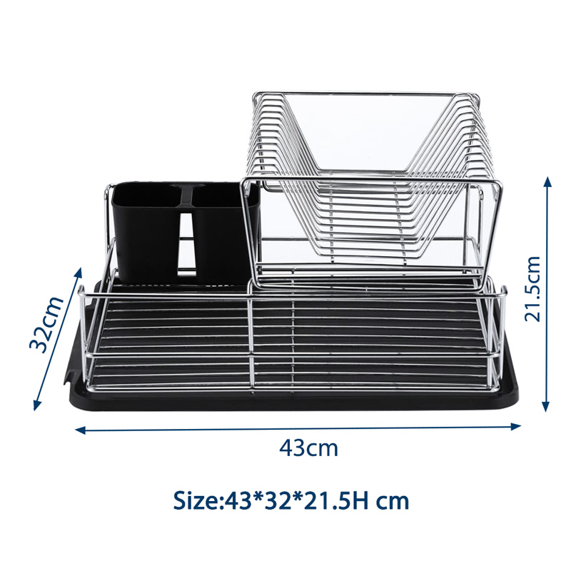 Multifunctional Iron 2 Tier Dish Drying Rack