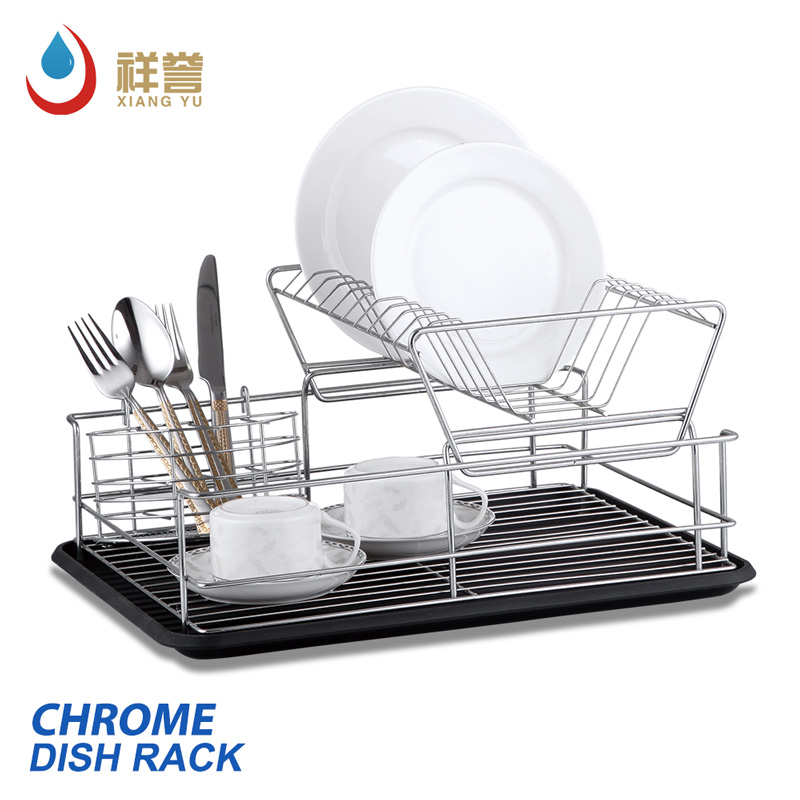 Multifunctional Iron 2 Tier Dish Drying Rack