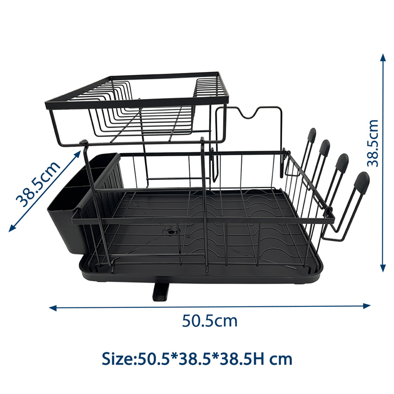 Iron Dish Drainer And Drainboard Set