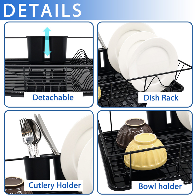 Metal Dish Rack Drainer with Drying Board