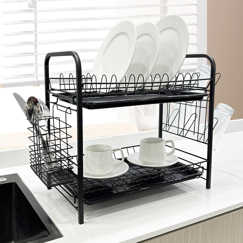 Double Layers Tableware Dish Rack