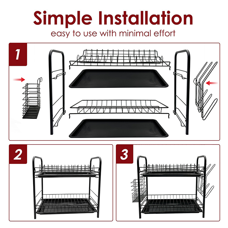 Double Layers Tableware Dish Rack