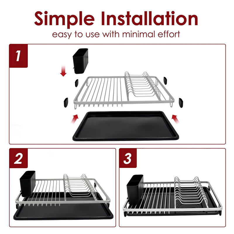 Aluminum Single layer Dish Rack