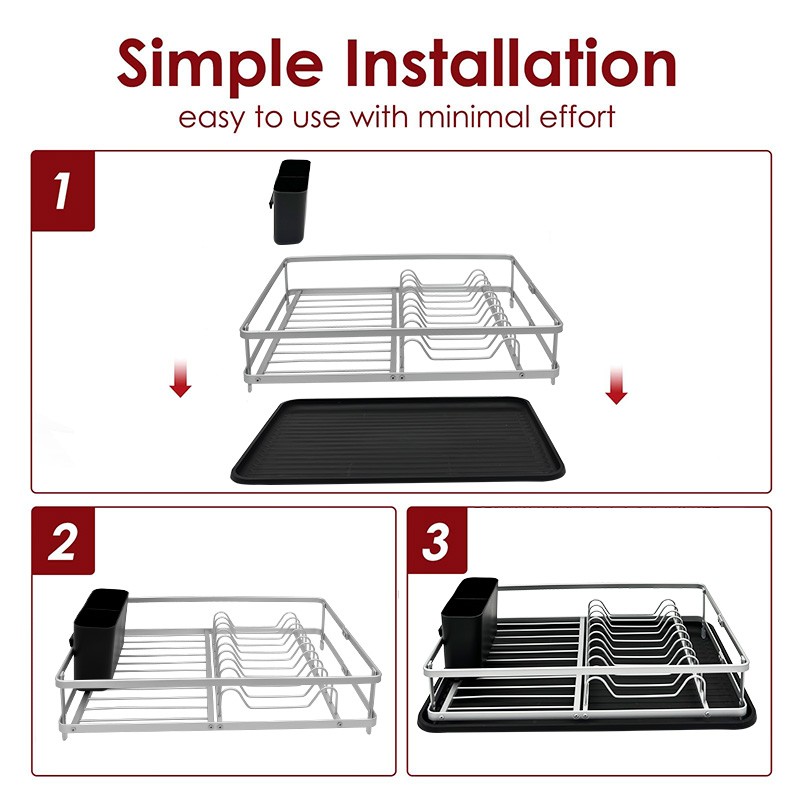 Aluminum Detachable Dish Rack