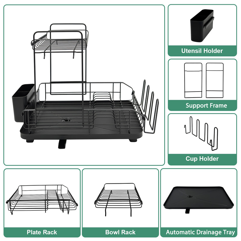 Double Layers Detachable Dish Drying Rack