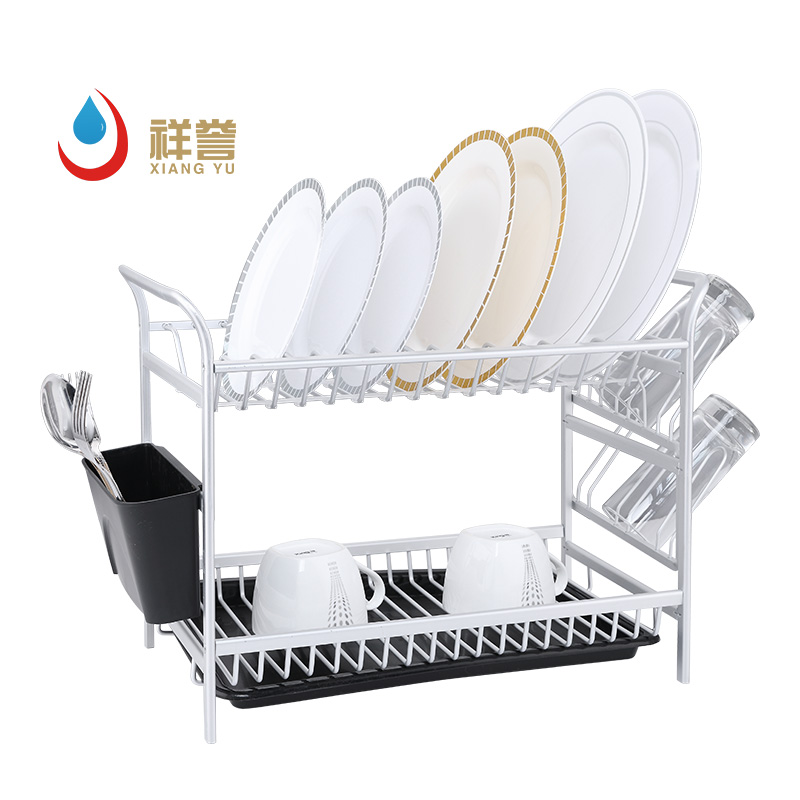 Aluminum Large Capacity 2-Layer Dish Rack