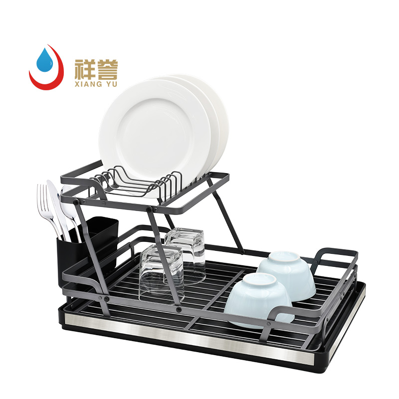Iron Foldable Drying Dish Rack for Kitchen Countertop