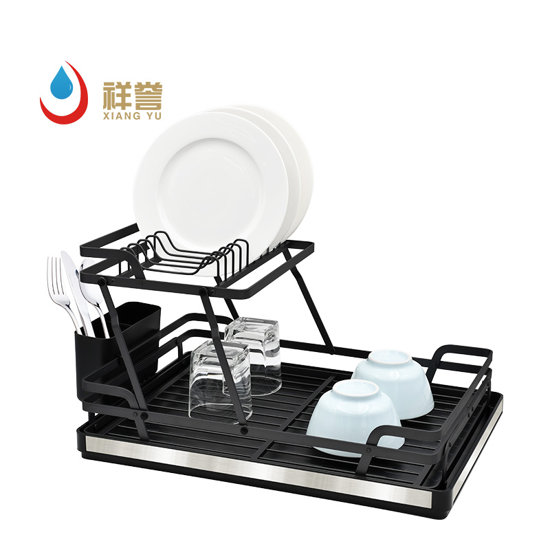 Iron Foldable Drying Dish Rack for Kitchen Countertop