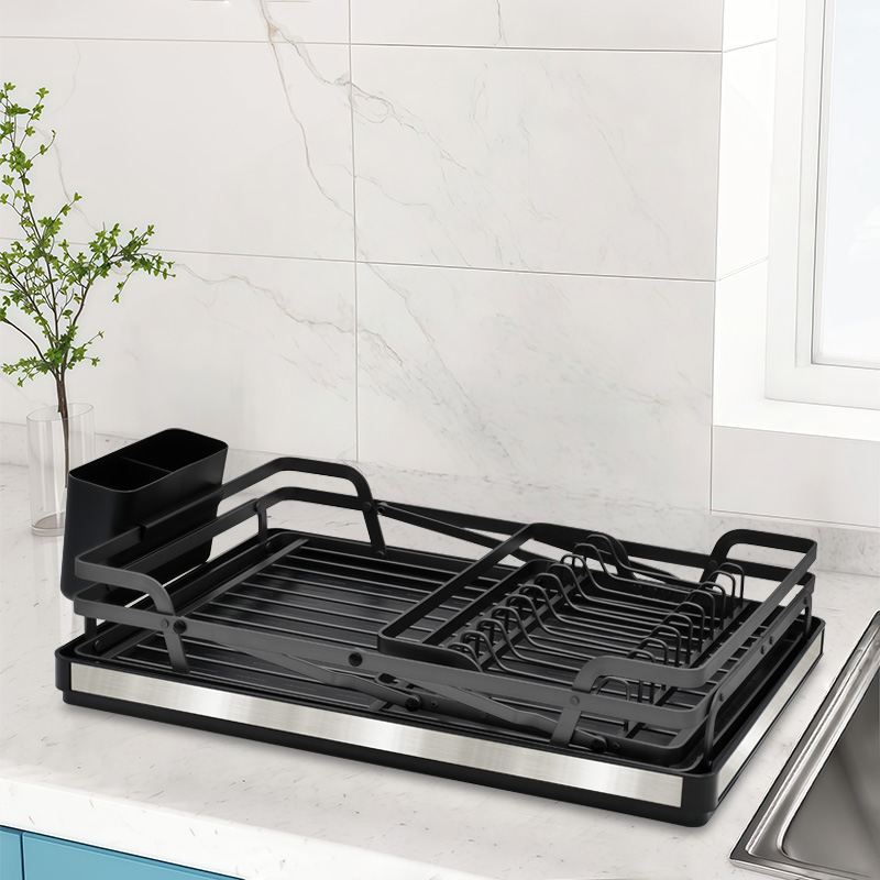 Iron Foldable Drying Dish Rack for Kitchen Countertop