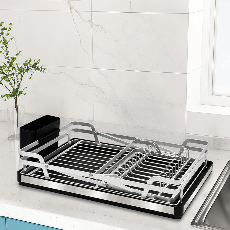Iron Foldable Drying Dish Rack for Kitchen Countertop
