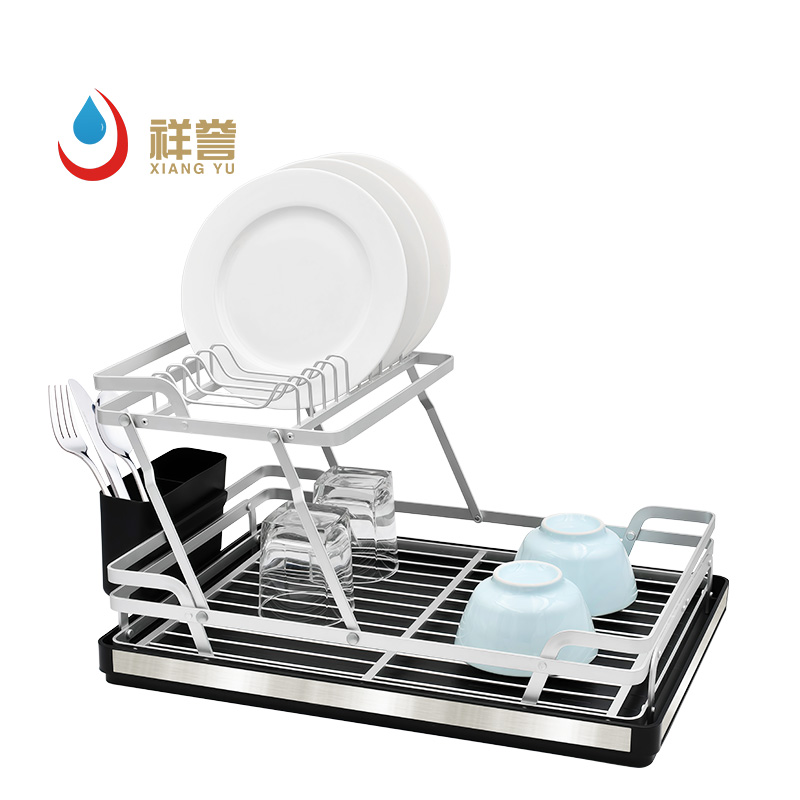Iron Foldable Drying Dish Rack for Kitchen Countertop