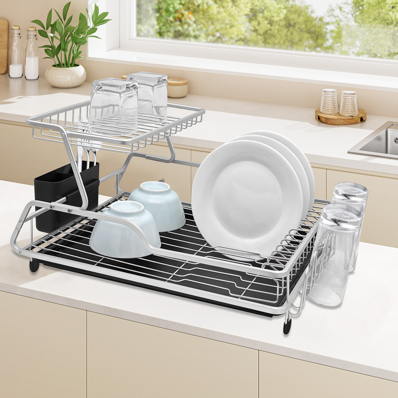 Aluminum 2 Shelf Dish Rack