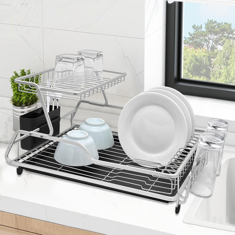 Aluminum 2 Shelf Dish Rack