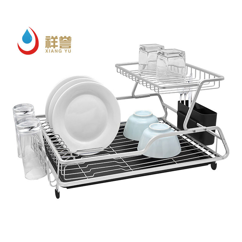 Aluminum 2 Shelf Dish Rack