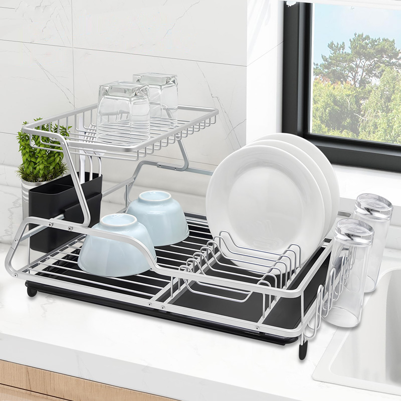 Aluminum Double Tier Drying Rack