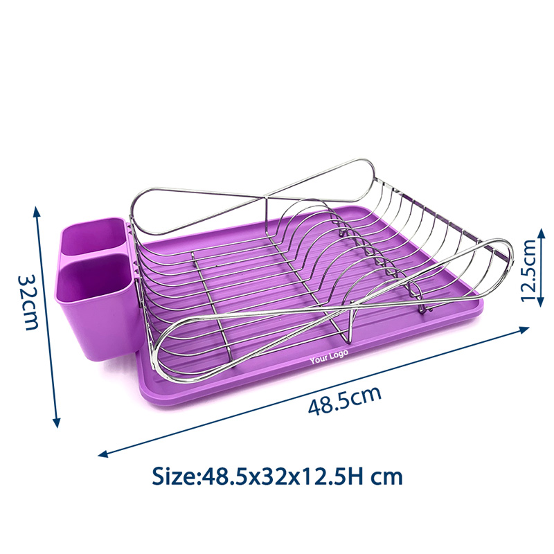 Cast Iron Dish Drainer with Utensil Holder