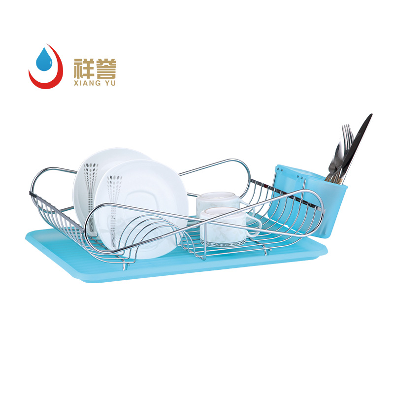 Cast Iron Dish Drainer with Utensil Holder