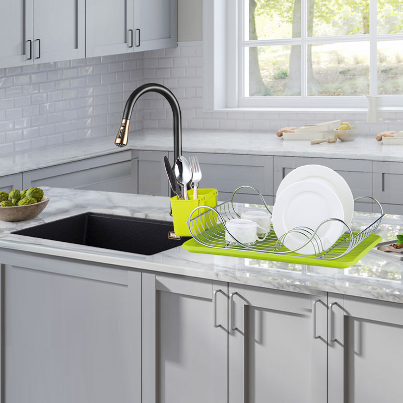 Iron Single-Tier Small Dish Drainer for Sink