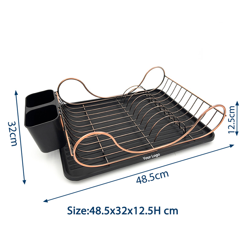 Iron Single-Tier Small Dish Drainer for Sink