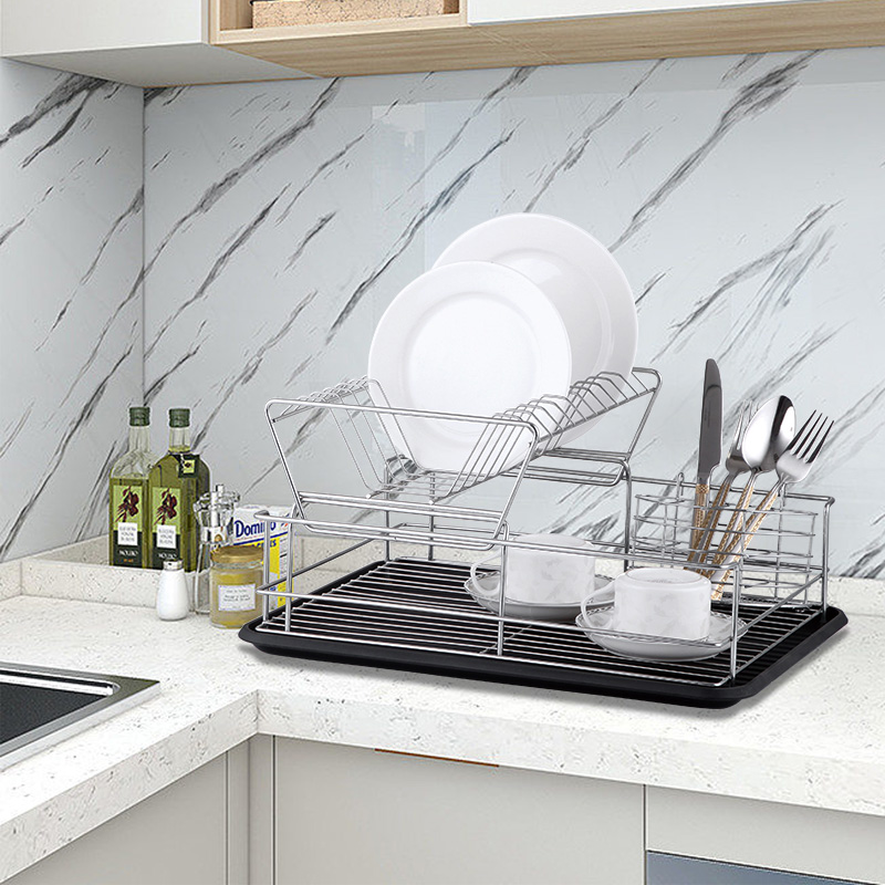 Two Tier Chrome Plated Dish Rack