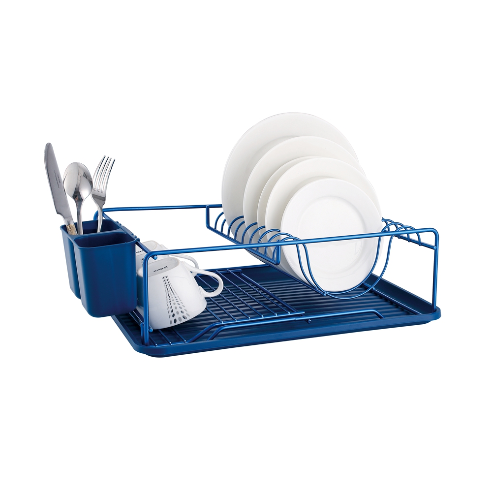 Iron Single Layer Countertop Dish Rack Drain