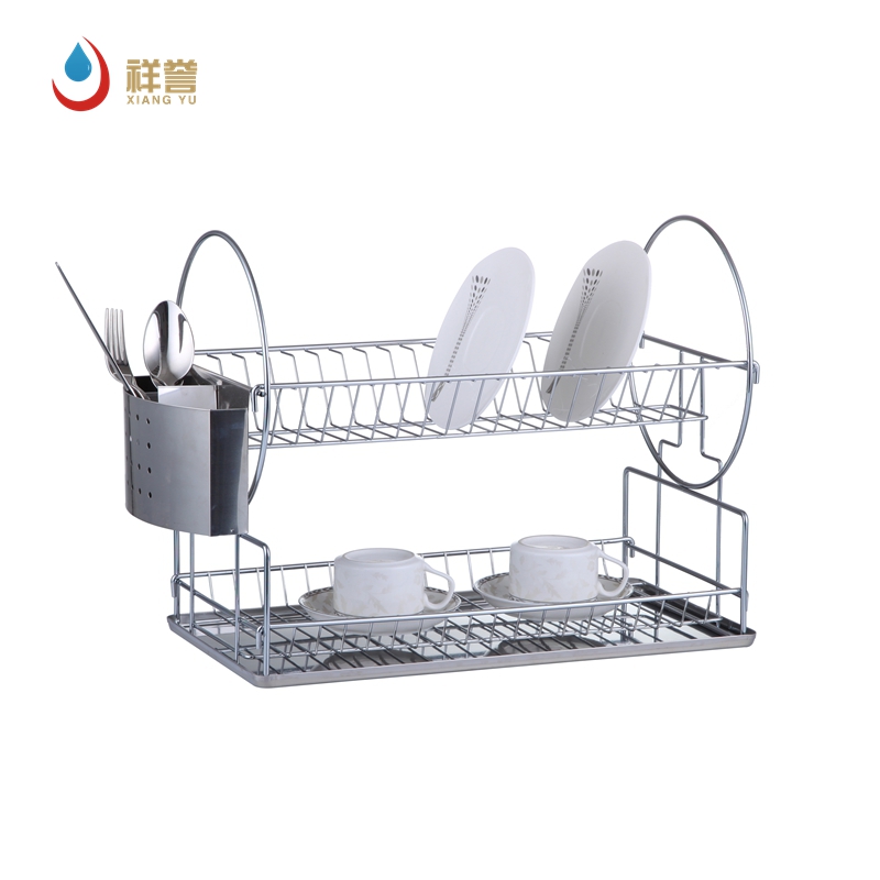 Iron-Plated Double-Layer Dish Rack