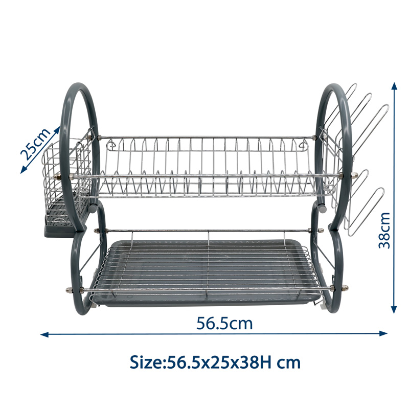 Black Kitchen Countertop Dish Rack