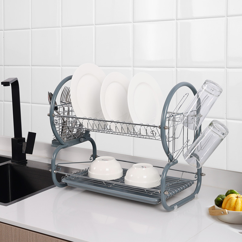 Black Kitchen Countertop Dish Rack
