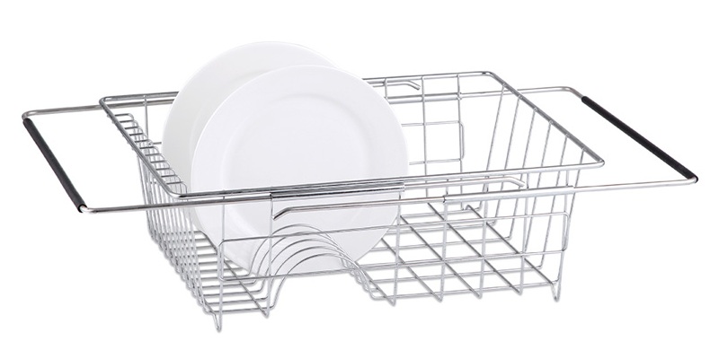 Expandable Adjustable Iron Dish Drying Rack Organizer