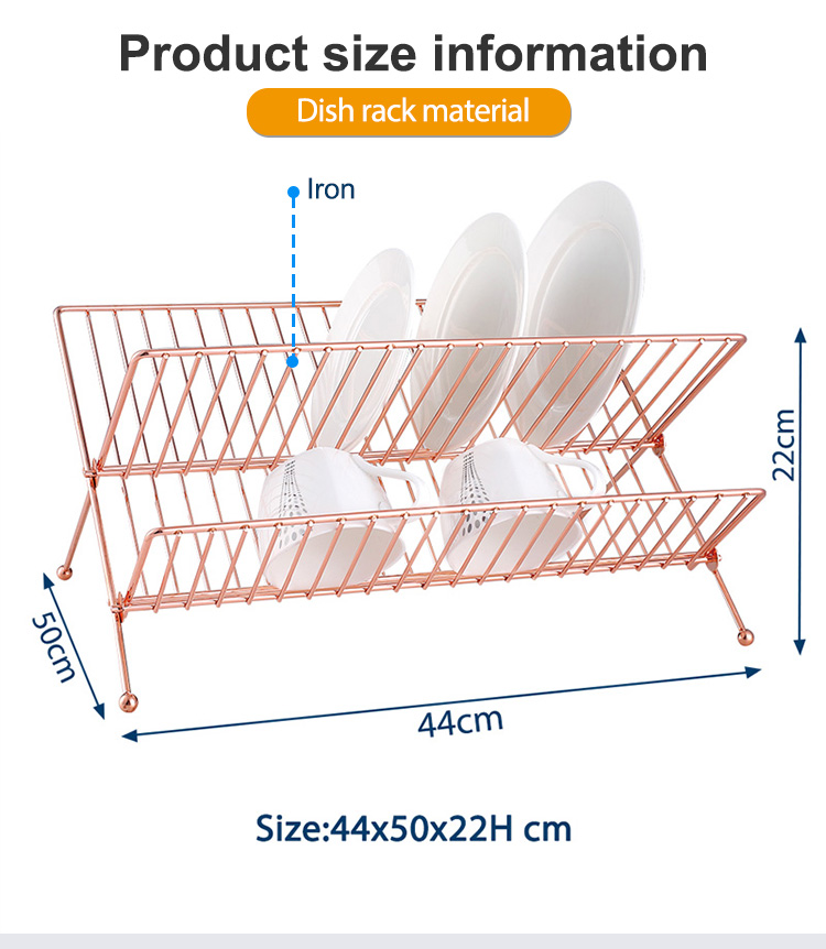 Foldable Polished Dish Drying Rack