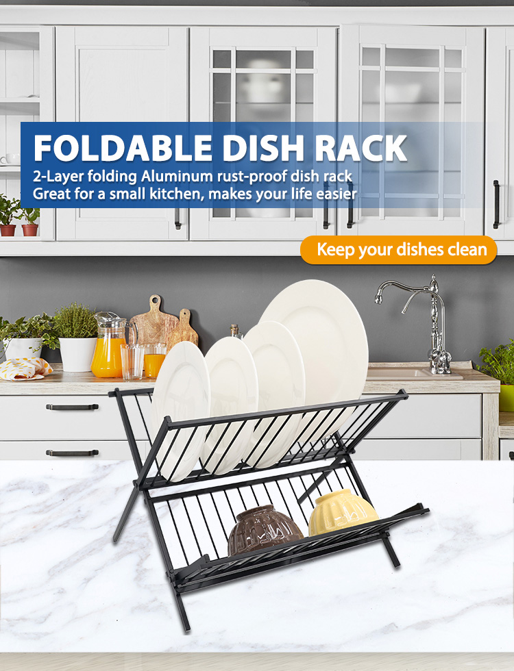 Foldable Aluminum Dish Drying Rack