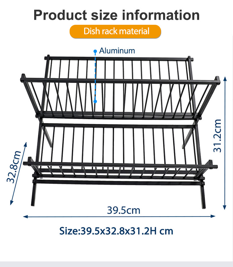 Foldable Aluminum Dish Drying Rack