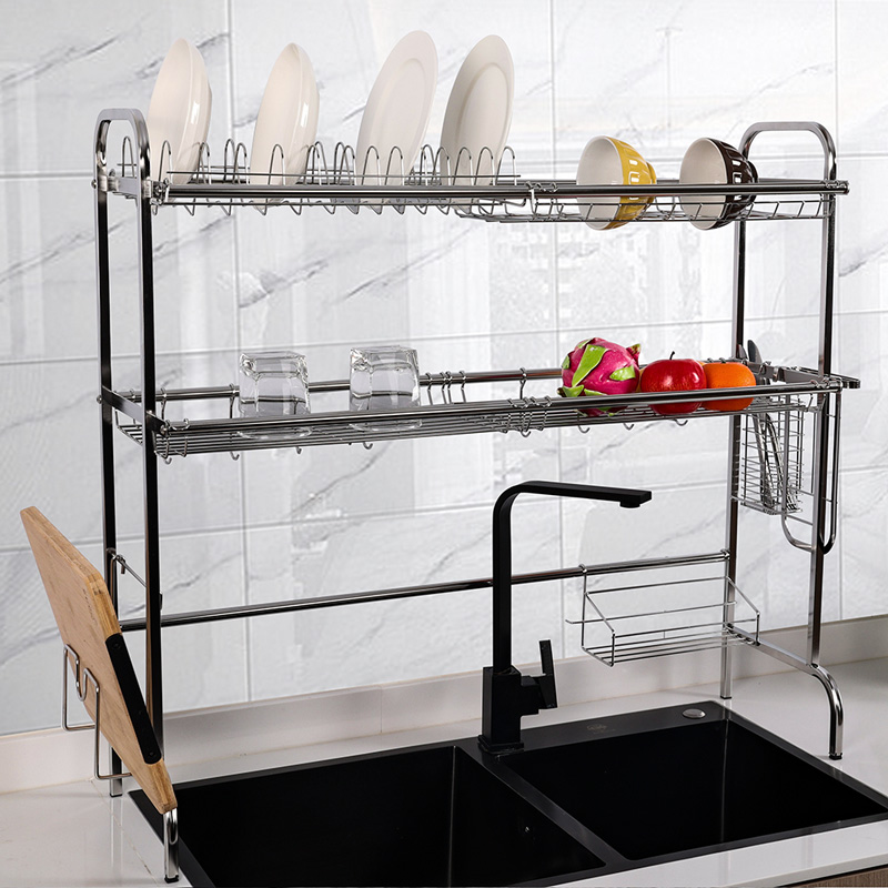 Large Capacity Stainless Steel Sink Dish Rack