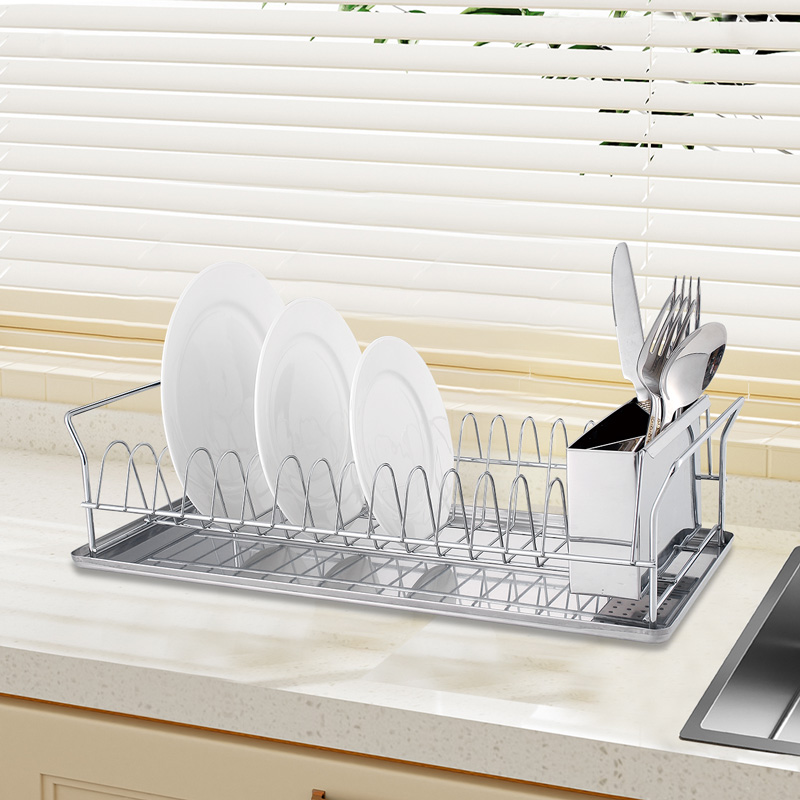 Kitchen Drying Rack with a Cutlery Holder